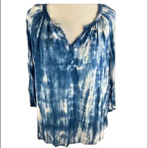 𝅺beach Lunch Lounge Collection Peasant Tie Dye Shirt S